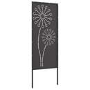 vidaXL Kertvédő vászon Fekete 50 x 140 cm Hidegen hengerelt acél