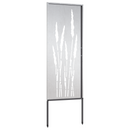 vidaXL Kertvédő vászon Virágos Ezüst 50 x 140 cm Rozsdamentes acél