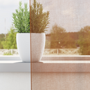 vidaXL 2 db terrakotta színű voile fátyolfüggönyök rojtokkal