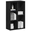 vidaXL fekete tölgy szerelt fa könyvespolc 50x25x80 cm
