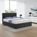 Ágy ráccsal, 180x200, szürke, MILARA