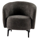 Fotel, szürkésbarna Taupe/fekete, PRESO