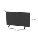 Solis elektromos fűtőtest 2000W fekete