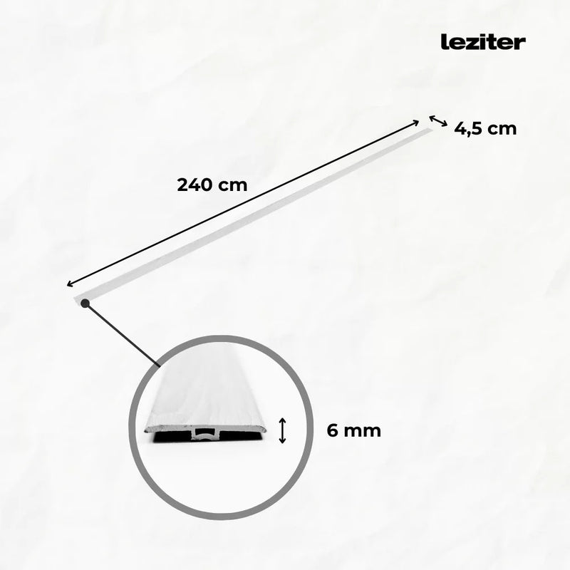 Vinyl SPC padló burkolatváltó Reno kőhatású szürke 2400x45x6 mm