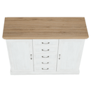 komód, 2-ajtós 5 fiókkal, északi sosna/vadtölgy, ROYAL K2D