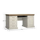 Számítógépasztal, északi fenyő/vadtölgy, ROYAL B1