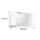 Ruben 105 fürdőszoba bútor felsőszekrény Rauna szil