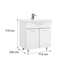 Ruben 75 alsó szekrény Fehér