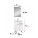 Ruben Prime 55 komplett fürdőszoba bútor Fehér