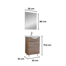 Ruben Prime 55 komplett fürdőszoba bútor Rauna szil