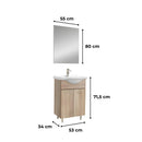 Ruben Prime 55 komplett fürdőszoba bútor Sonoma tölgy