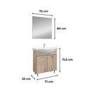 Ruben Prime 75 komplett fürdőszoba bútor Sonoma tölgy