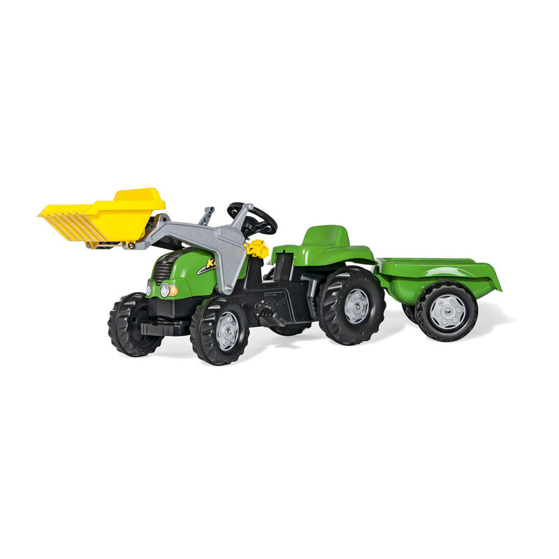 Rolly Kid-X pedálos markolós traktor utánfutóval