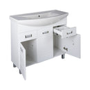 Viva SZQUARE 100 lábon álló fürdőszobabútor Sanovit ZENON 6095 porcelán mosdóval 97 x 51 cm