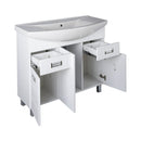 Viva SZQUARE 100 lábon álló fürdőszobabútor Sanovit ZENON 6095 porcelán mosdóval 97 x 51 cm