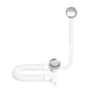 TEXO kádszifon - KRÓM - le- és túlfolyó flexibilis csővel - Ø 5/4&quot; x 0,5 m x Ø 40 mm