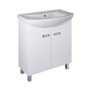 Viva SZQUARE 75 lábon álló fürdőszobabútor Sanovit ZENON 6075 porcelán mosdóval 75 x 49,8 cm