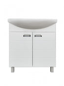 Viva SZQUARE 75 lábon álló fürdőszobabútor Sanovit ZENON 6075 porcelán mosdóval 75 x 49,8 cm