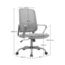 Irodai szék, szürke, SALOMO TYP 2