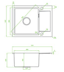 LAVEO MARMARA egymed.minicsepp. mosogató, szálcsiszolt inox