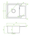 LAVEO MARMARA egymed.minicsepp. mosogató, Grafit