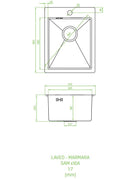 Laveo MARMARA MINI inox arany színű mosogató