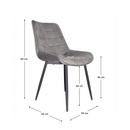 Szék, szürke/fekete, SARIN