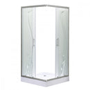 Spirit BAMBOO 80x80 szögletes zuhanykabin, erősített akril zuhanytálcával