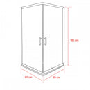 Spirit BAMBOO 80x80 szögletes zuhanykabin, zuhanytálca nélkül