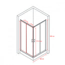 Spirit BAMBOO 90x90 szögletes zuhanykabin, erősített akril zuhanytálcával