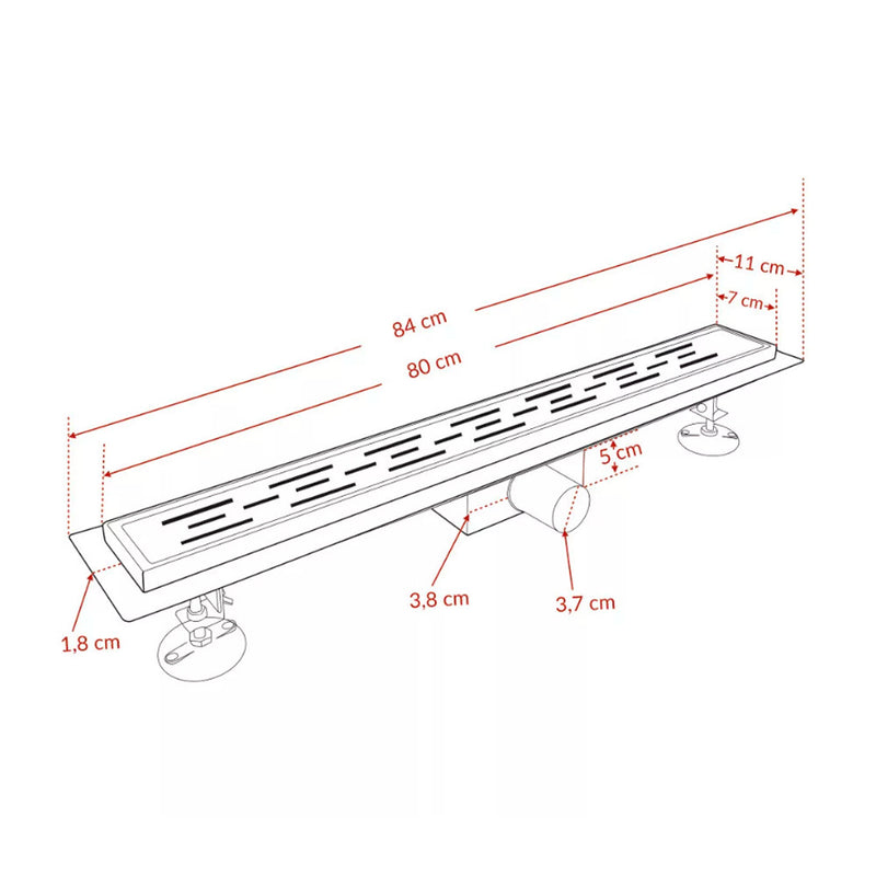 Flow zuhanyfolyóka 80 fekete