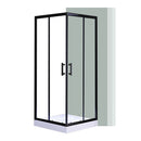 Spirit Clear 90x90x194 cm szögletes zuhanykabin, zuhanytálcával fekete