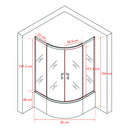 Spirit Deep 90x90 cm-es íves zuhanykabin, mélytálcával