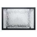 Kerti asztalka, fekete acél/edzett üveg, SELKO