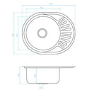 LAVEO NORMAL MINI inox csepptálcás mosogató szifonnal