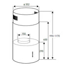 Shadow Black hengeres konyhai páraelszívó 190 W