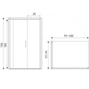 Silves 100 aszimmetrikus zuhanykabin zuhanytálcával