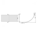 SIMPLA 90x140 aszimmetrikus kád előlap