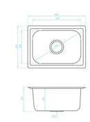 LAVEO MINI 1M inox mosogató szifonnal