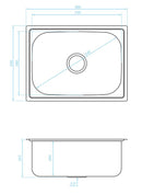 LAVEO MIKA nagymedencés mosogató, inox