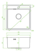 LAVEO BESOS egymedencés mosogató, szálcsiszolt inox