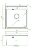 LAVEO BESOS egymedencés mosogató, natúr inox