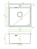 LAVEO BESOS egymedencés mosogató, Grafit