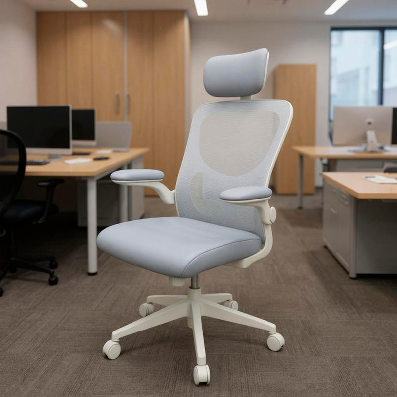 Flexo ergonomikus irodai forgószék deréktámasszal fehér