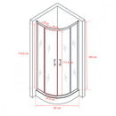 Spirit Matt 90x90x180 cm-es íves zuhanykabin, zuhanytálca nélkül