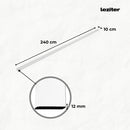 Vinyl SPC padlószegély Snow white 2400x100x12 mm