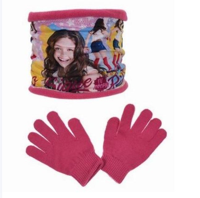 Disney Soy Luna gyerek sál, snood + kesztyű szett, J-SNXPH4549