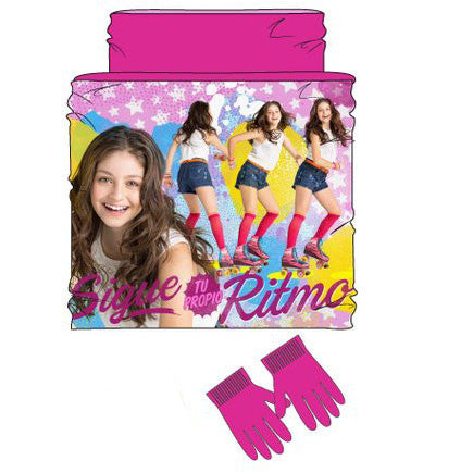 Disney Soy Luna gyerek sál, snood + kesztyű szett, J-SNXPH4549