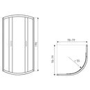 Soho Black 80 íves zuhanykabin zuhanytálca nélkül