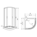 Soho Black 80 íves zuhanykabin XN zuhanytálcával
